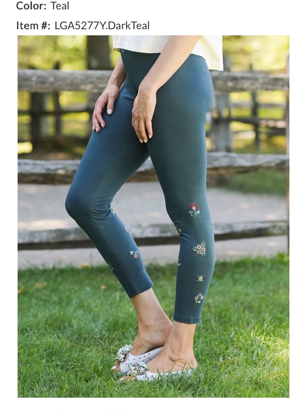 2 Pairs of April Cornell Cropped Floral Leggings